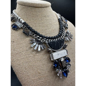 Semi-Precious Marbled Stone “Hero” Statement Necklace
